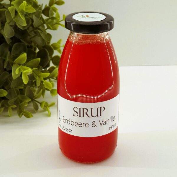 Erdbeere-Vanille Sirup 250ml Glasflasche Die Vorratskammer
